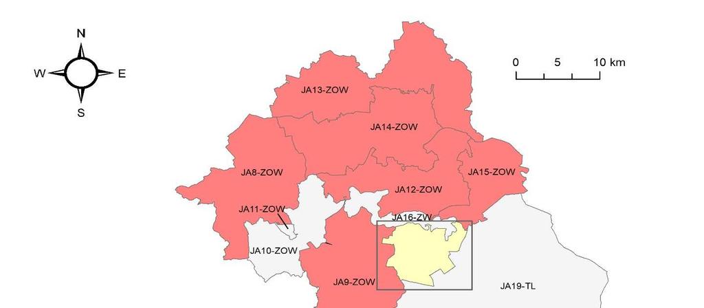 Rycina 2 przedstawia jednostki analityczne oznaczone jako kryzysowe w sferze