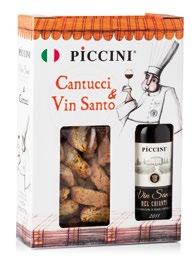 PICCINI CHIANTI RISERVA DOCG Wino czerwone delikatnie wytrawne. Przyjemny zapach dojrzałych owoców. W smaku wiśnie i czerwone owoce z odrobiną delikatnych przypraw, lekki posmak drewna.