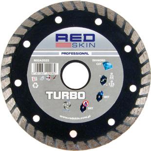 5901383229048 Tarcza diamentowa turbo Diamond saw blade TURBO Aлмазный диск TURBO Dxd (mm) h (mm) R02A2021 115x22 7 100