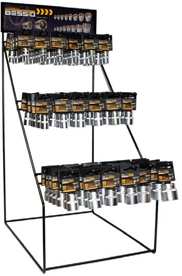 Zestaw nasadek z ekspozytorem - I Socket set Комплект насадок Ø (mm)l (mm) pcs B01E2008 8 38 8 B01E2010 10 38 8 B01E2011 11 38 8 B01E2012 12 38 8 B01E2013 13 38 8 B01E2014 14 38 8 B01E2015 15 38 8