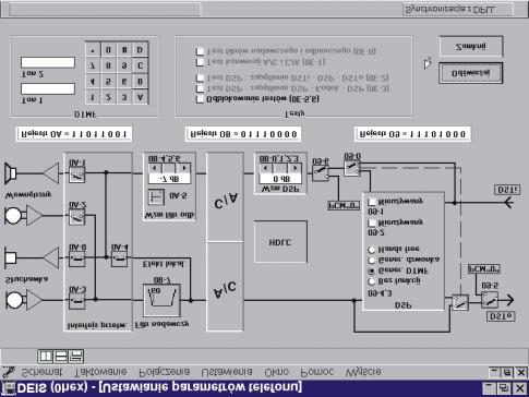 Rys. 3. Ekran przedstawiający schemat funkcjonalny układu cyfrowego telefonu MT8993 HPhone większych układów scalonych (telefonu cyfrowego MT8993 i interfejsu styku S MT8930).