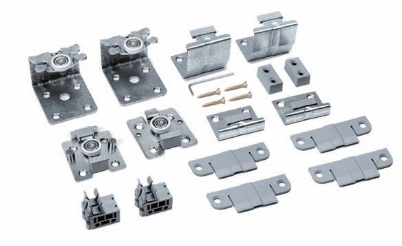 Supereco Komponentya Upper and lower sliding set Upper track Set di carrelli superiori e pattini inferiori.