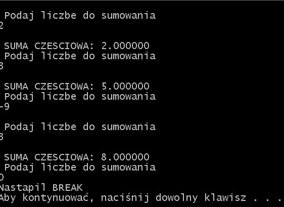 5 Wpisz przykład do komputera oraz przetestuj go. Wykonaj schemat blokowy przykładu.