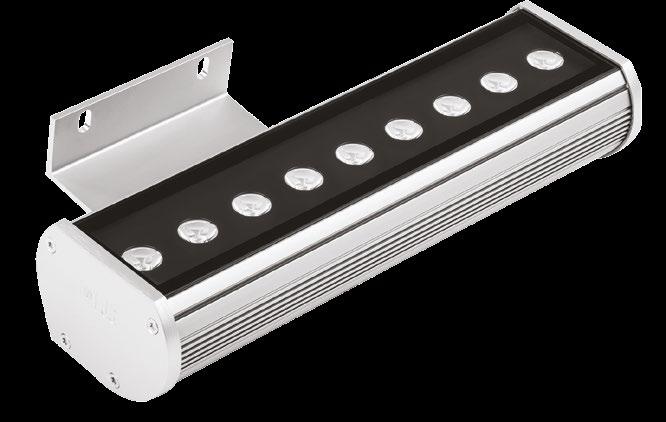 MODENA RGB LED Decorative wall luminaire IP65 for architectonic indoor and outdoor applications, featuring high quality LED light sources, available with DMX control system.