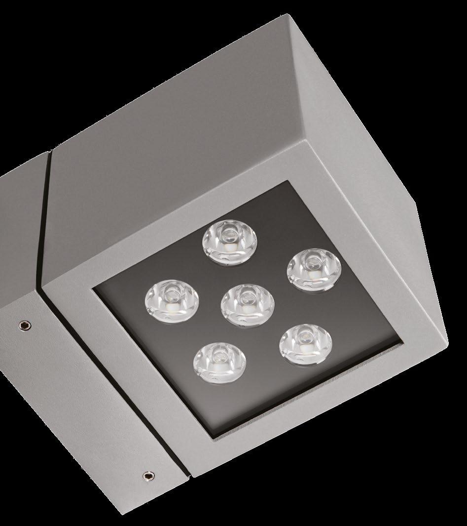 ICE CUBE 1 LED EN PL DE Perfect lighting for highlighting the architectural values of buildings 5 monochromatic colours of light available Universal design Increased weather resistance Perfekcyjne