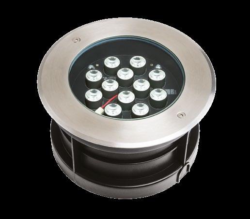 RUNA 3 LED In-ground drive over decorative luminaire IP67 supplied with high quality LED light sources.