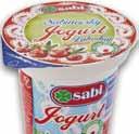 22 Sabi lahodný jogurt brusnica 150g Kód: 1063588 bal: 20 Sabi lahodný jogurt javorový sirup 150g Kód: 1062302
