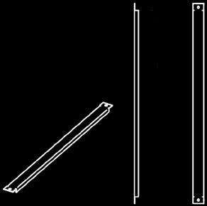 Osłony dostarczane są w komplecie z normaliami montażowymi. In each enclosure, 2 identical RZOP shields are mounted: below the lowest module shield RZOM type and above the highest one.