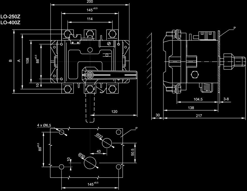 mounting plate монтажная плита / e / A B