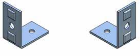 Set of mounting holders RNUM Set includes: Mounting brackets 2 pieces, standardized mounting. Material: Galvanized sheet steel, 2 mm thick.