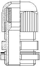 Wyposażenie obudów / Equipment of enclosures / Оснащение корпусов Dławnice izolacyjne Dławnica izolacyjna typu DP...H z gwintem PG typu DP-EN.