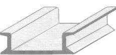 Profile montażowe TS i C / Mounting profile TS and C / Монтажные профили TS и C Szyny montażowe typ TS Zastosowanie: Montaż elementów wyposażenia szaf sterowniczych. Materiał: Stal, aluminium, miedź.