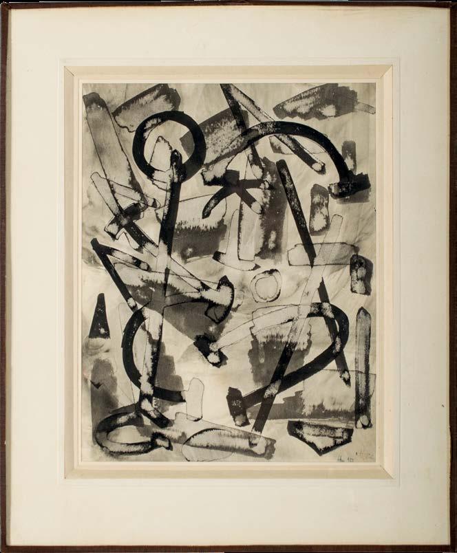 31. Jonasz STERN (1904 1988) Kompozycja, 1953 akwarela, gwasz, papier; 31,2 x 24,4 cm w św.