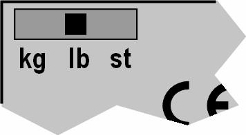 Obsługa urządzenia Ustawianie jednostki wagi Z tyłu urządzenia (w obrębie tabliczki znamionowej) znajduje się przełącznik do ustawiania jednostki wagi.