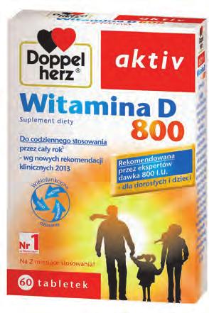 WITAMINY Wielkość: 60 tabletek Wielkość: 60 kapsułek Dzienna porcja (1 tabletka) zawiera: Ilość %RWS Witamina D 20 μg 400% Dzienna porcja (1 kapsułka) zawiera: Ilość %RWS Witamina D 50 μg 1000%