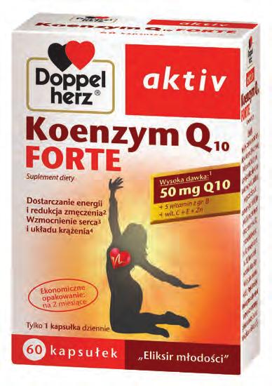 NA SERCE Koenzym Q10 30 mg Wyciąg z owoców głogu odpowiadający 250 mg surowca 50 mg Tiamina 0,55 mg 50% 0,7 mg 50% 1,25 µg 50% Owoce głogu wspomagają zaopatrzenie serca w tlen i usprawniają krążenie