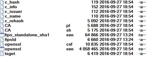 X. Generowanie certyfikatów SSL Poniżej opisany został sposób generowania certyfikatu SSL za pomocą programu OpenSSL. Z pobranego archiwum programu OpenSSL (openssl-1.0.2j-fips-x86_64.