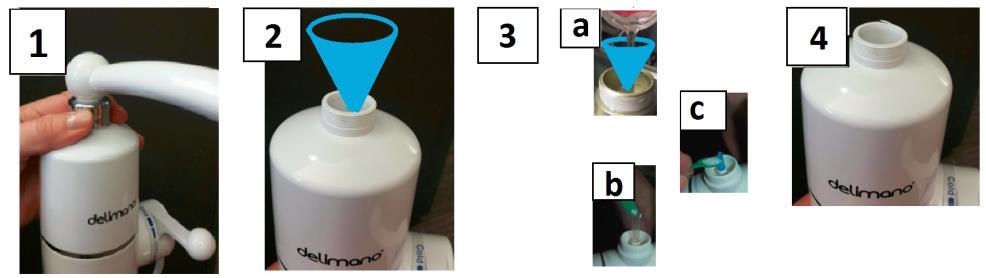 ČIŠĆENJE PRIKLJUČAKA Ako se protok vode smanji nakon korišćenja određeni vremenski period, uklonite filter kao što je prikazano na slici 9, i očistite ga sirćetom ili limunskom kisjelinom. SLIKA 9 1.