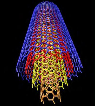 2 nm zmienna długość elastyczne Wielościenne nanocylindry węglowe wiele