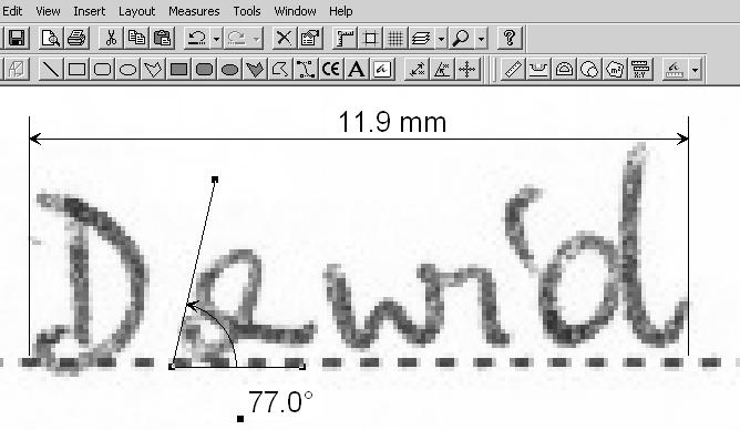 List of graph i cal ob jects. Fig. 9. Il lus trat ing mea sure ments.