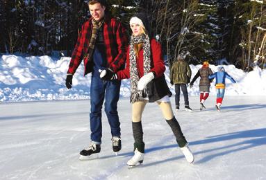 Wir können endlich Schlittschuh laufen. Ich gehe heute auf die Eisbahn. Und du? Schlittschuh laufen? Gern, aber nicht heute. Ich muss Physik lernen. Ich kann heute nicht mitgehen.