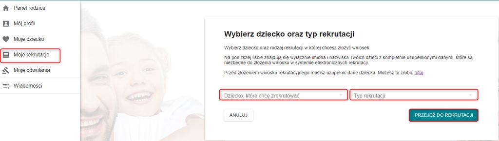 Chcąc usunąć dane dziecka z systemu należy kliknąć przycisk Usuń. Zmiana jest nieodwracalna. Rysunek 12 Usuń dziecko 2.