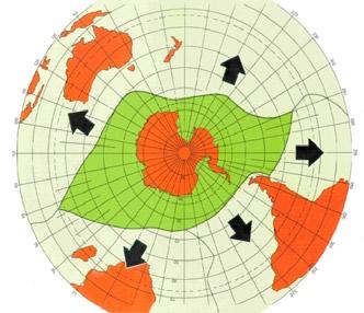 Na wzajemne oddalanie się plam gorąca jako przejawu i dowodu ekspansji Ziemi zwrócił uwagą Stewart (1976). 5. Paradoks arktyczny Careya a.