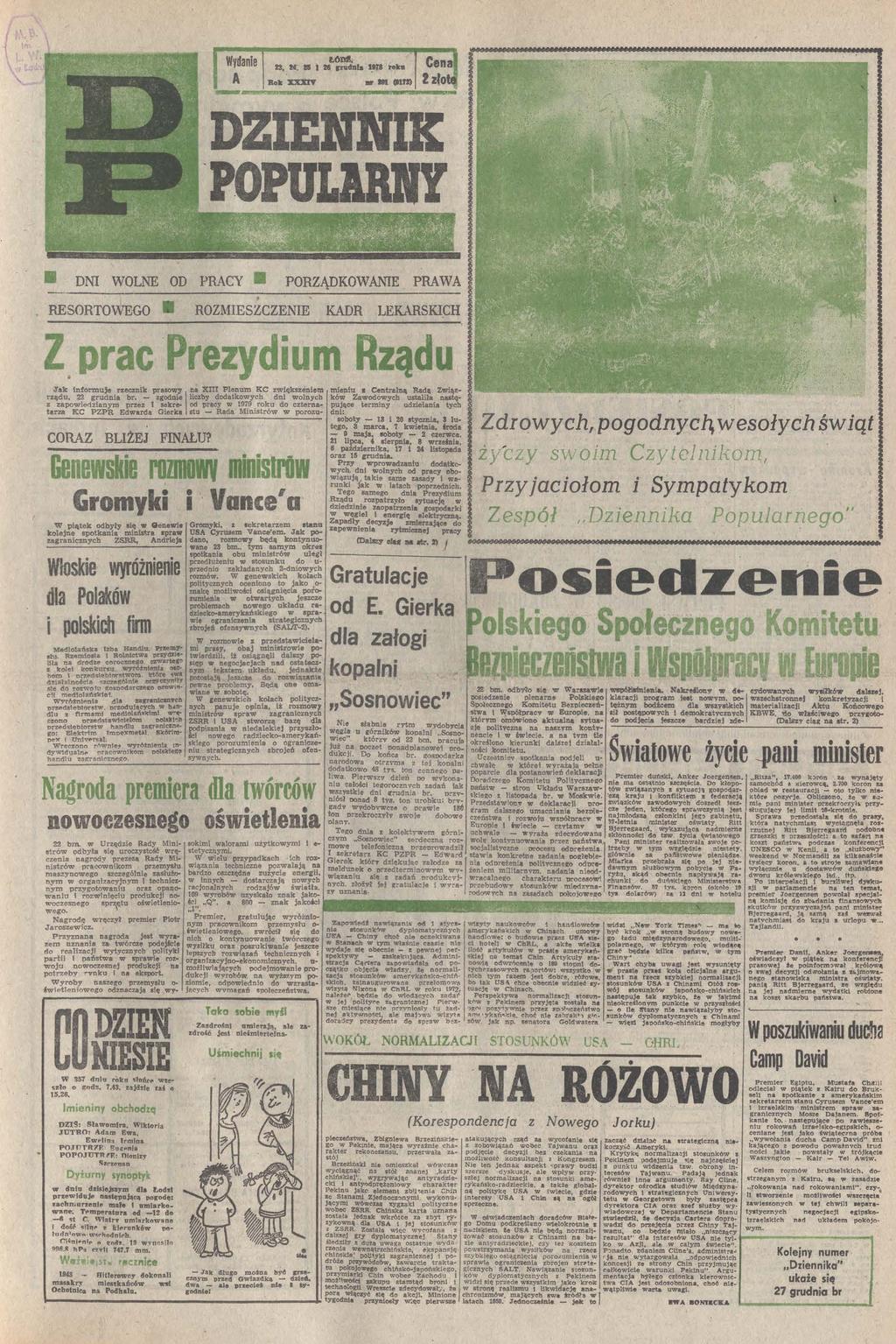 Wydan A 3 M l t rónlo 26 rruclnla 78 \oh Bolr XXXV DZERl\TK POPULRY Jl l (US) C 2lob PORZĄDKOWAl\TJE DN WOLNE OD PRACY \ PRAWA t ROZMESZCZE!