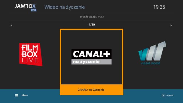 6. DODATKOWE FUNKCJE WIDEO NA ŻYCZENIE Dzięki tej usłudze abonent może za pomocą pilota wybrać z listy interesujący go materiał i oglądać go o dowolnej porze, przez 24 godziny na dobę, 7 dni w