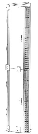 4.2. HARIZONTAL INSTALATION 4.2. MONTAŻ POZIOMY 4.2. HORIZONTALE MONTAGE 4.2. ГОРИЗОНТАЛЬНАЯ УСТАНОВКА In case of horizontal installation use installation plate ❶ and mount unit via threaded pins M10 (not included).