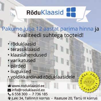 3-toal mug korter Luunja vald, Aiandi tee 5 (eh 1988, üp 64,3 m², 4/5, C, korter ja maja renoveeritud, 73 900 ). Kutseline maakler Sirle Uiga, tel 526 4198, www.aadlivillakv.ee. Maja Peipsiääre vald, Kasepää küla, Tarna (üp 242 m², krunt 1100 m², eh 2015, rem vajav, Peipsi järv 50 m, 29 000 ).