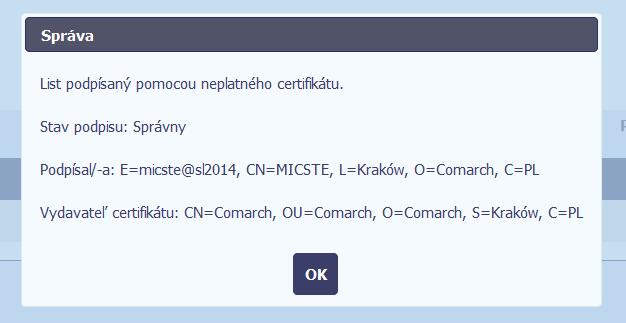 Textové pole, v ktorom môžete uviesť akékoľvek informácie týkajúce sa listu, ktorý zaslal kontrolór. Môžete zadať maximálne 500 znakov. 9.