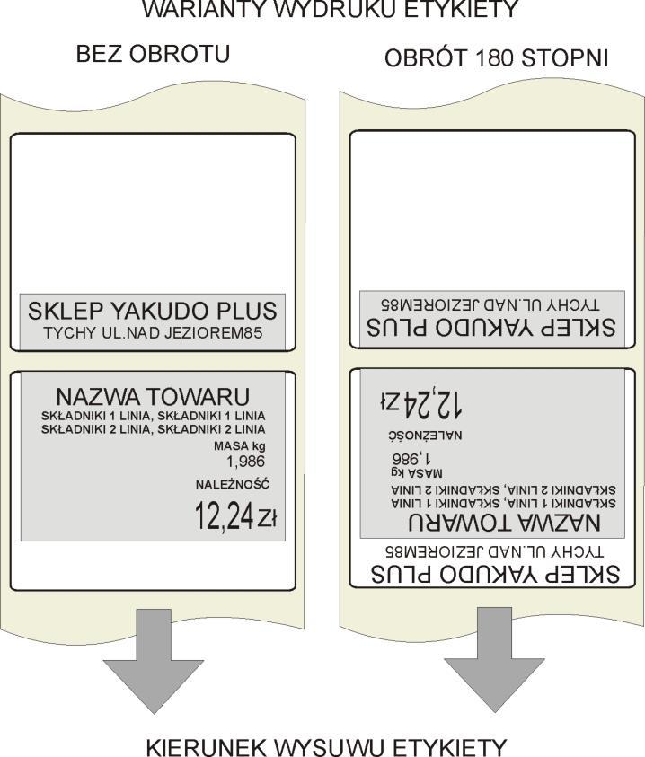 Brak nazwy sklepu na pierwszej etykiecie wysuniętej z drukarki po wymianie rolki nie oznacza usterki a jest uwarunkowany sytuacją opisaną powyżej.