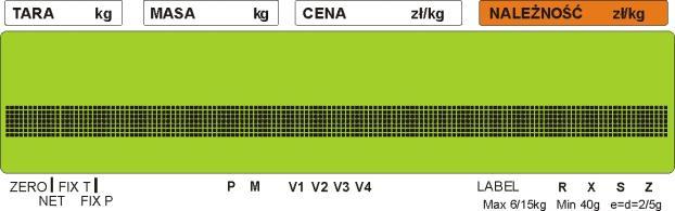 wyświetlacza wagi