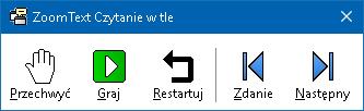 220 Czytanie w tle Czytanie w tle pozwala skopiować i wysłuchać dokumentu, strony internetowej, emaila lub dowolny tekst podczas wykonywania innych czynności.