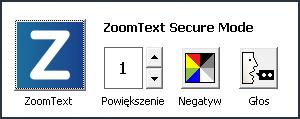 Rozdział 3 Uruchamianie ZoomTexta 33 Wsparcie ekranu logowania i trybu bezpiecznego Tryb bezpieczny ZoomText daje podstawowe powiększanie i udźwiękowienie na ekranie logowania Windows oraz w trybie