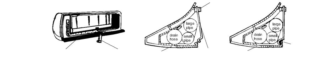 Izolowanie przewodów a. Umieść przewód odprowadzający pod przewodem rurowym. b. Należy użyć materiału izolacyjnego o grubości ponad 6 mm.