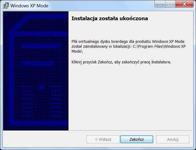 Instalacja Virtual PC 2007 Uruchamiamy plik Windows6.1-KB958559-x86.msu.