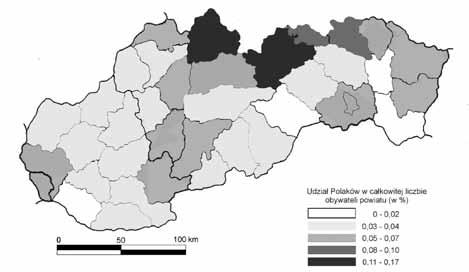 116 IV Rozdział Słowacji: Tvrdošín (0,31%), Kežmarok (0,20%), Námestovo (0,15%), Žarnovica (0,15%), Stará Ľubovňa (0,14%), Svidník (0,13%), Dolný Kubín (0,12%), Bardejov (0,11%) i Poprad (0,10%).