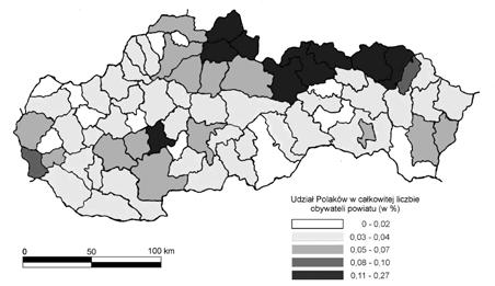 Położenie Polaków na Słowacji historia i współczesność 117 Mapa 2.