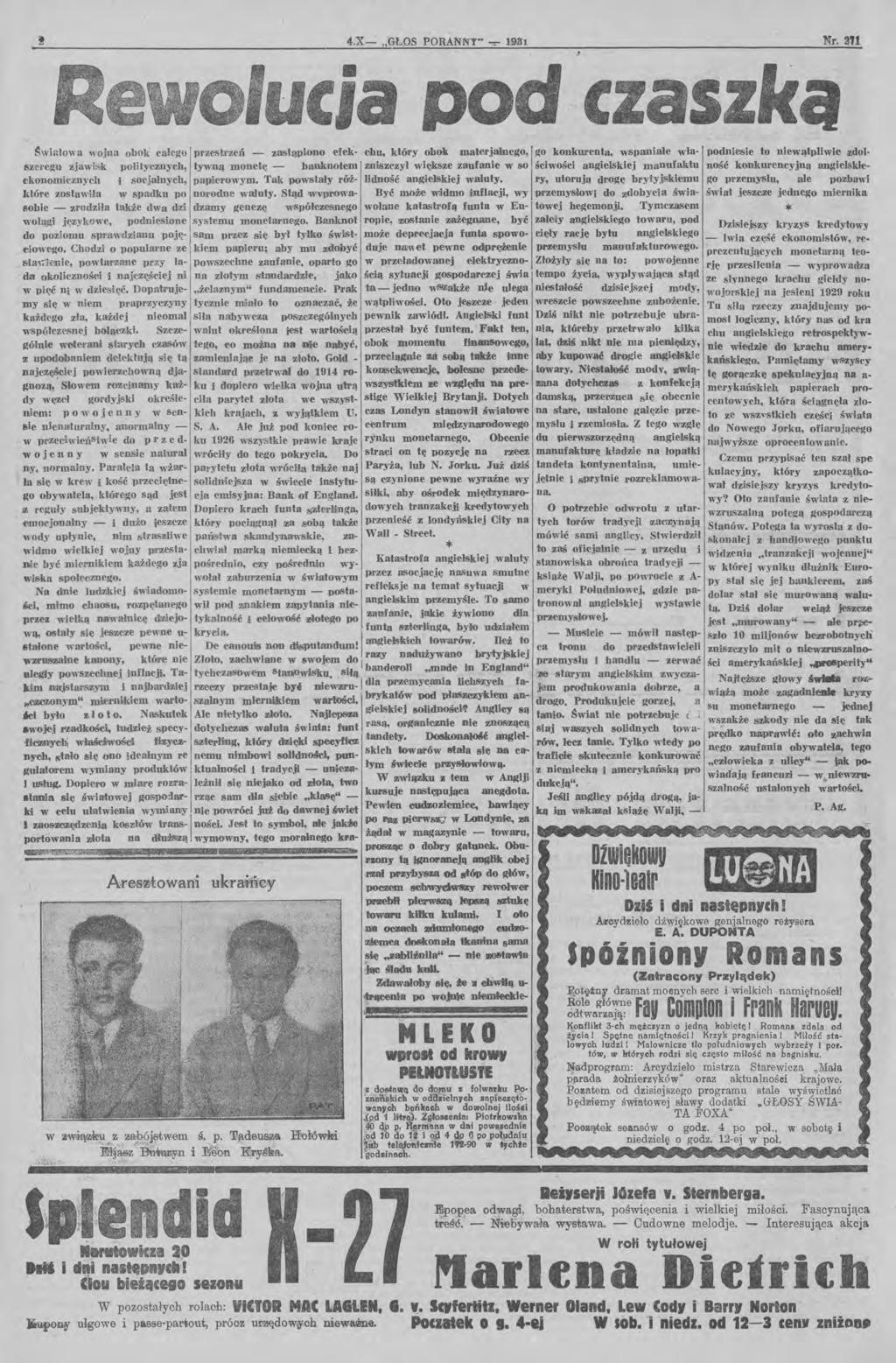 4.x- "GL.oS PORANNr ~ 1981 Nr. au o Swialowa wo.ina obok całego przcst'zeń - zastwiolllo efek- chu, który obok m,aterjamego, go kool!km'cnta, wspaniale wla- 6.z.ei'~U z.