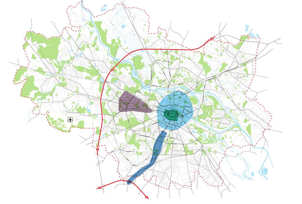 OFFICE MARKET IN WROCŁAW MAJOR AREAS OF OFFICE CONCENTRATION / GŁÓWNE OBSZARY KONCENTRACJI POWIERZCHNI BIUROWEJ Q4 / IV KWARTAŁ SOUTHERN BUSINESS AXIS / POŁUDNIOWA OŚ BIZNESU WESTERN BUSINESS