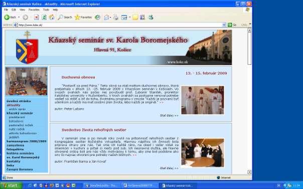 VI. M ÉDIÁ A PUBLIC RELATIONS MEDIA AND PUBLIC RELATIONS Každoročne sa organizuje deň otvorených dverí na TF KU, v uplynulom roku to bolo 3.5.2009 a 4.11.2009 na sviatok sv. Karola Boromejského.