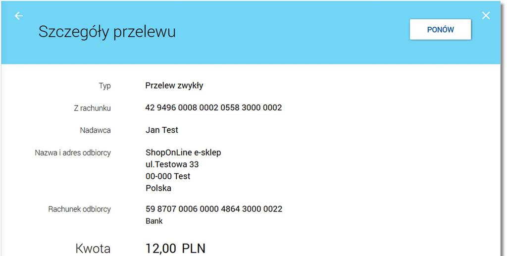 Page10 Z poziomu szczegółów wydarzenia związanego z datami realizacji dyspozycji oprócz przeglądania danych szczegółowych tego wydarzenia użytkownik ma także możliwość przejścia do szczegółów