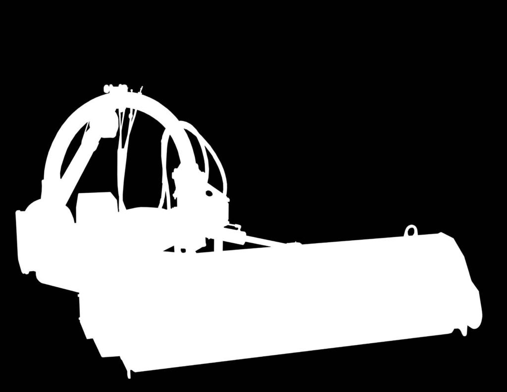 Standardowe wyposażenie: Siłownik hydrauliczny bezpiecznik mechaniczny regulacja wysokości koszenia za pomocą wału kopiującego osłona gumowa pantograf blachy ochronne Kosiarki KANGU są maszynami