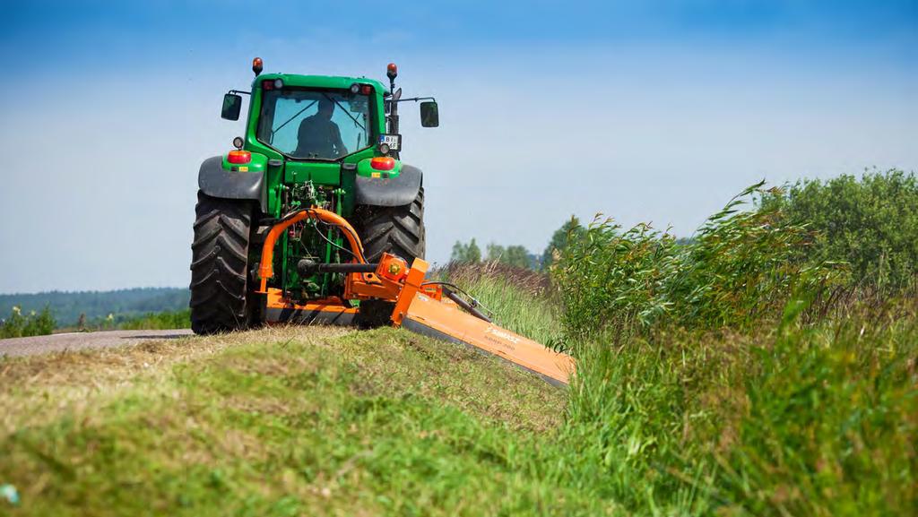 Kosiarki bijakowe na pantografie KBRP 160, KBRP 200 Tylno-boczne, klasa ciężka Kosiarki KBRP tylnoboczne na pantografie uzupełniają naszą ofertę maszyn klasy ciężkiej do utrzymania terenów zielonych