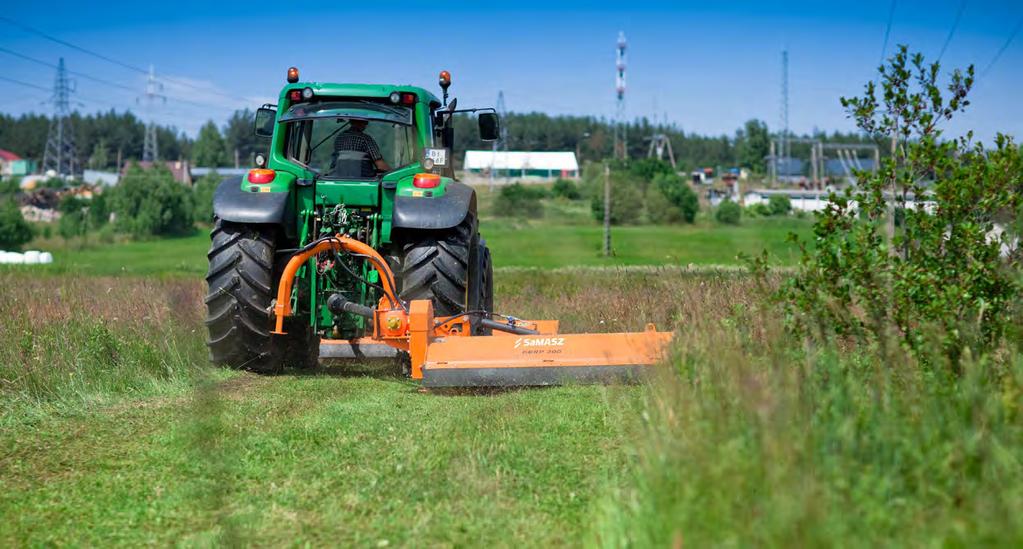 Maszyny te idealnie nadają się do koszenia przydrożnych poboczy, skarp, pasów