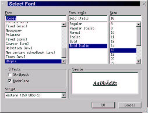 pointSize() ")"; ProbkaTekstu- settext(napis); ProbkaTekstu- adjustsize(); GlowneOkno::GlowneOkno( QWidget rodzic=0, const char nazwa=0 ) setgeometry(100,100,340,80); ProbkaTekstu = new