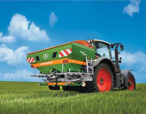 Pokazy maszyn Presentation of machines Rozsiewacz zawieszany, dwutarczowy AMAZONE ZA-TS Ultra Profis Hydro Rozsiewacz ten należy do nowej rodziny rozsiewaczy zawieszanych odśrodkowych o