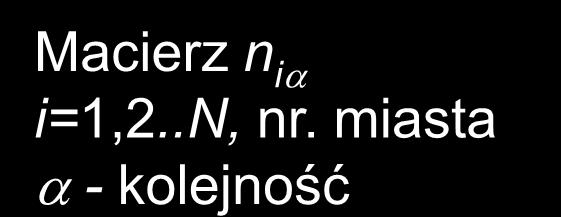 droga + 1 w wierszu + 1 w kolumnie M i a s t o 1 2 3 4 5 6 Kolejność 1 2 3 4 5 6 1 0 0 0 0 0 0 0